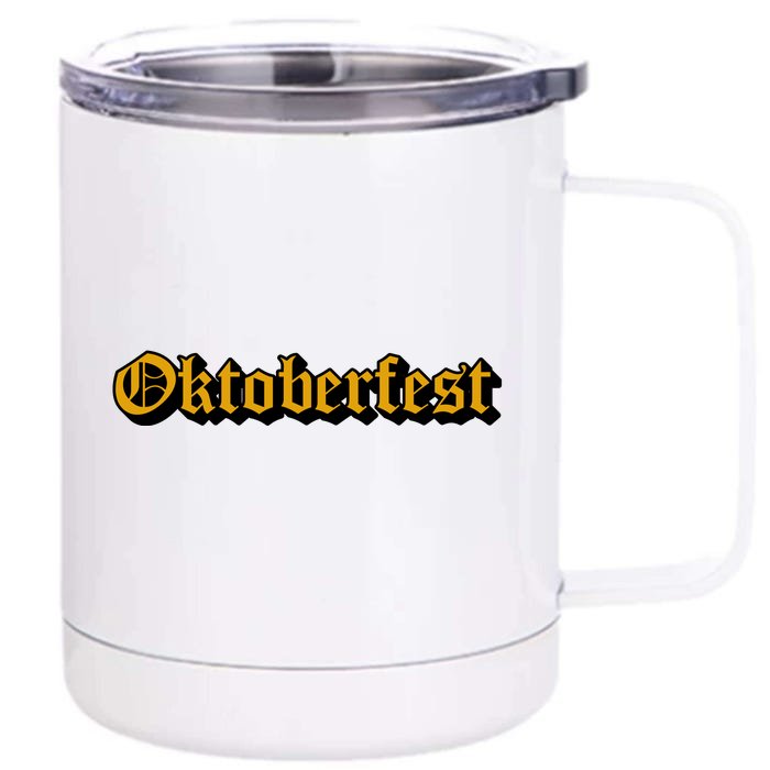 Oktoberfest German Holiday Festive Front & Back 12oz Stainless Steel Tumbler Cup