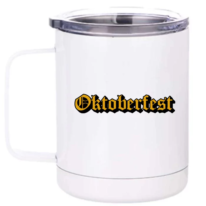 Oktoberfest German Holiday Festive Front & Back 12oz Stainless Steel Tumbler Cup