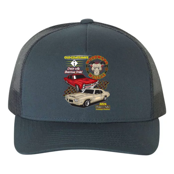 Old Goats Have Woodward Muscle 2024 Yupoong Adult 5-Panel Trucker Hat