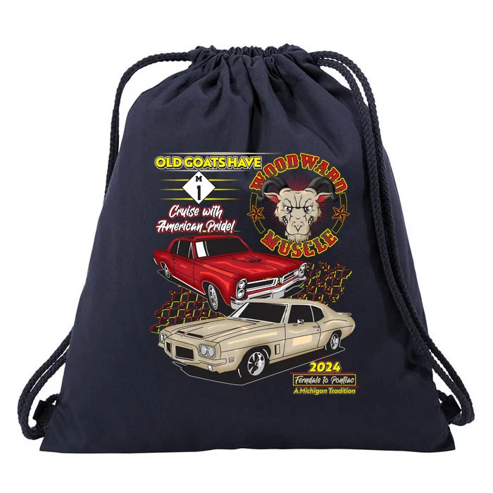 Old Goats Have Woodward Muscle 2024 Drawstring Bag