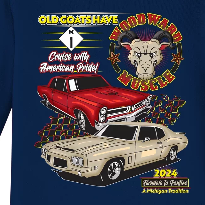 Old Goats Have Woodward Muscle 2024 Baby Long Sleeve Bodysuit