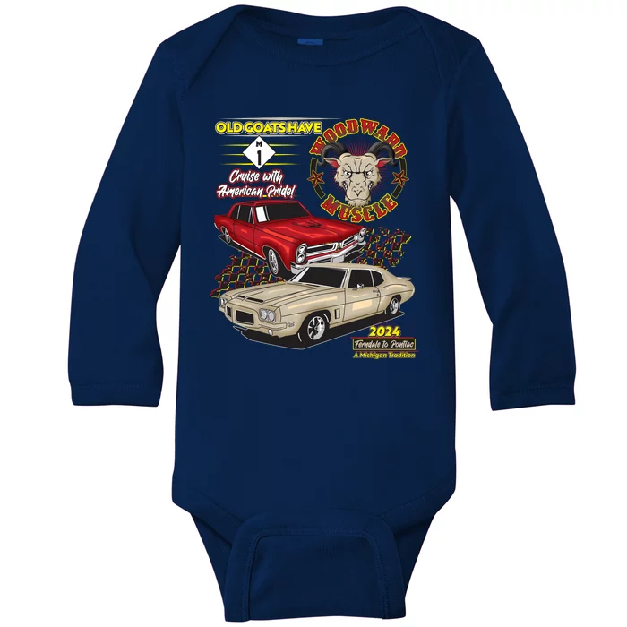 Old Goats Have Woodward Muscle 2024 Baby Long Sleeve Bodysuit