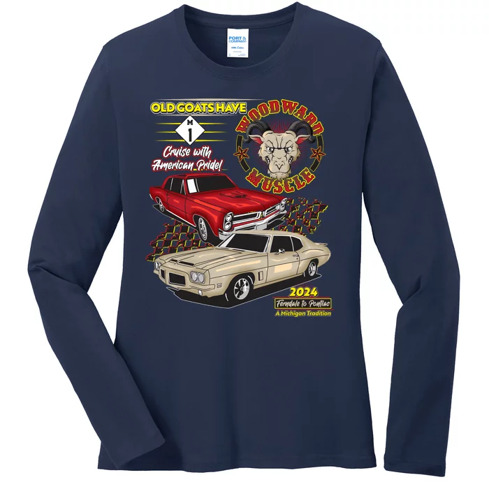 Old Goats Have Woodward Muscle 2024 Ladies Long Sleeve Shirt