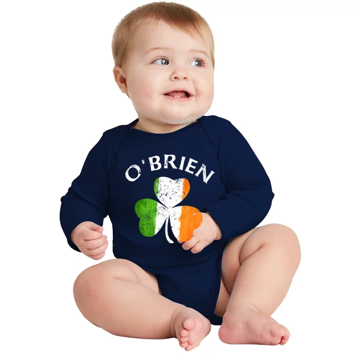 Obrien Gift Irish Family Name St Patricks Day Great Gift Baby Long Sleeve Bodysuit