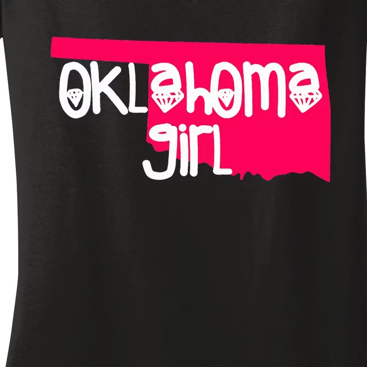 Oklahoma Girl I Love Oklahoma S.T.A.T.E Home Women's V-Neck T-Shirt