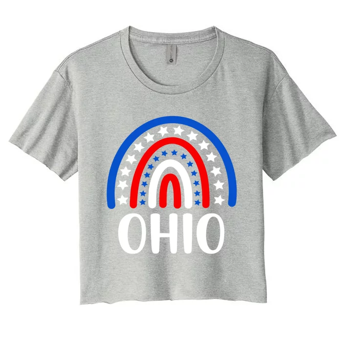 Ohio Gift I Love Ohio Usa Gift Women's Crop Top Tee