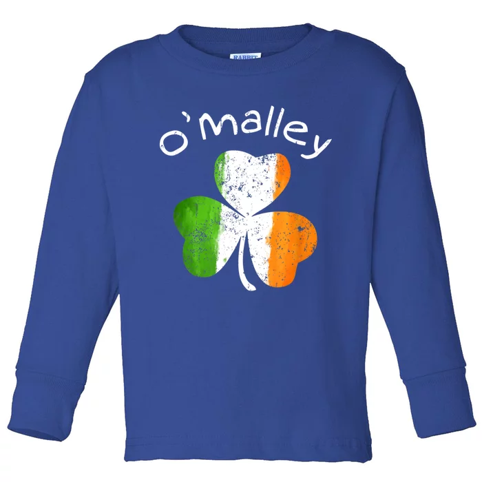 O'malley Gift Irish Shamrock St Patricks Day Funny Gift Toddler Long Sleeve Shirt