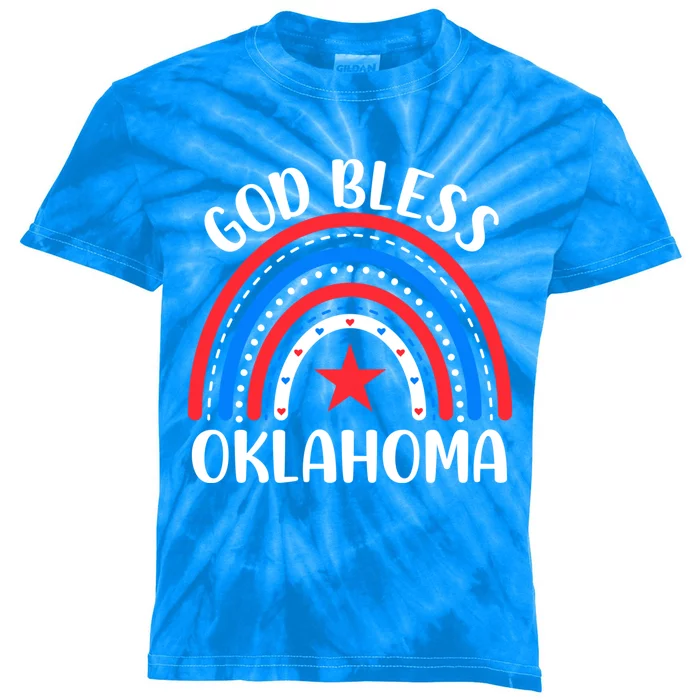 Oklahoma Gift I Love Oklahoma Usa Funny Gift Kids Tie-Dye T-Shirt