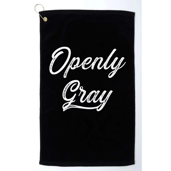 Open Grey Natural Hair Grey Hair Platinum Collection Golf Towel