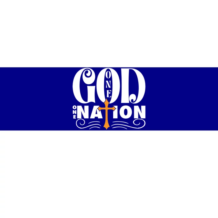 One God One Nation Love Jesus Christian Christmas Gift Bumper Sticker