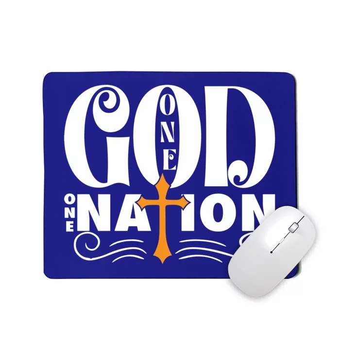 One God One Nation Love Jesus Christian Christmas Gift Mousepad