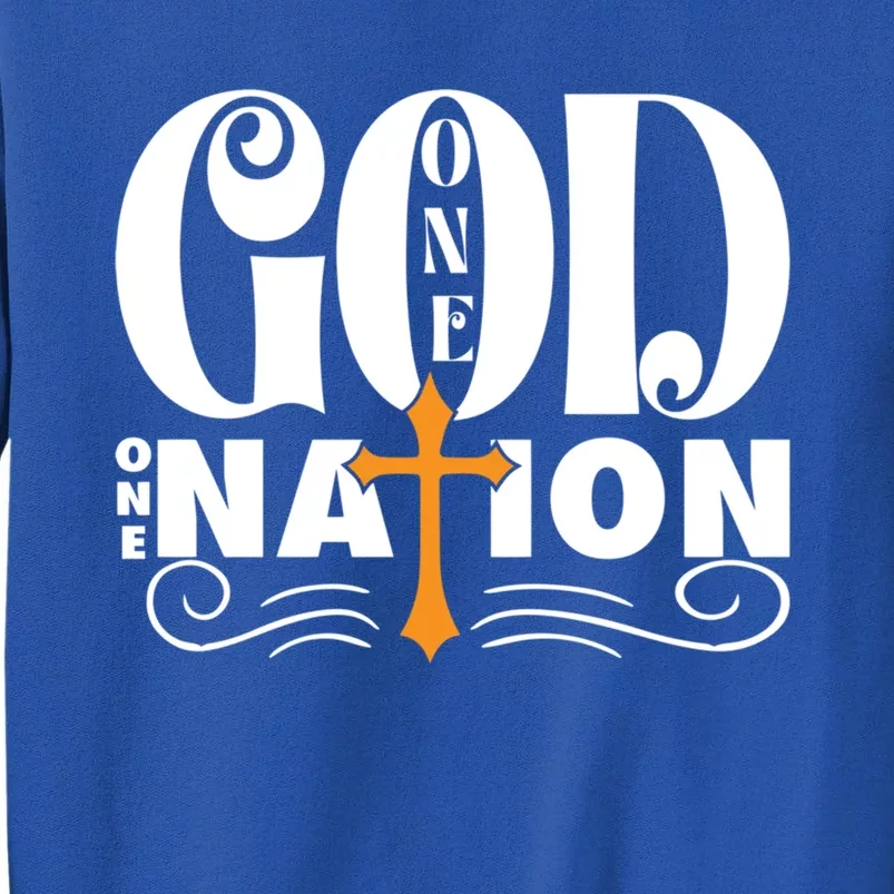 One God One Nation Love Jesus Christian Christmas Gift Tall Sweatshirt