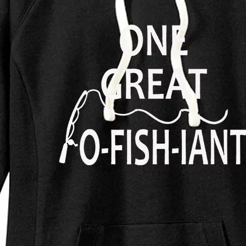 One Great OFishiant Fishing Wedding Officiant Pastor Gift Premium Women's Fleece Hoodie