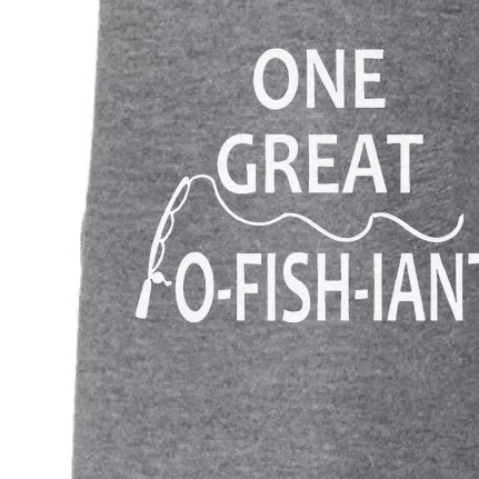 One Great OFishiant Fishing Wedding Officiant Pastor Gift Premium Doggie 3-End Fleece Hoodie