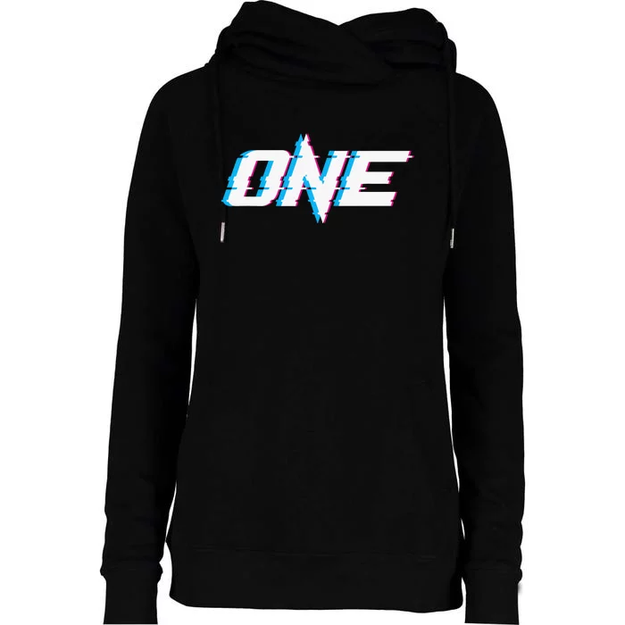 One Glitched Womens Funnel Neck Pullover Hood