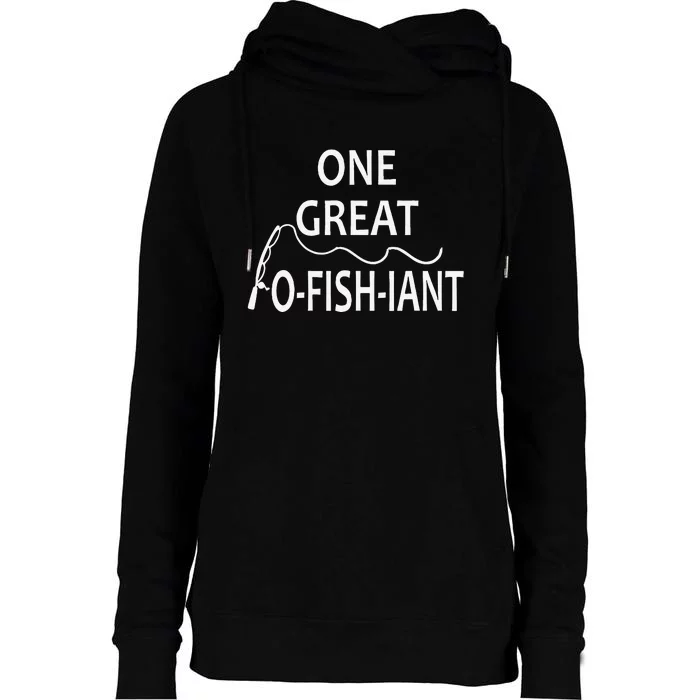 One Great OFishiant Fishing Wedding Officiant Pastor Gift Womens Funnel Neck Pullover Hood