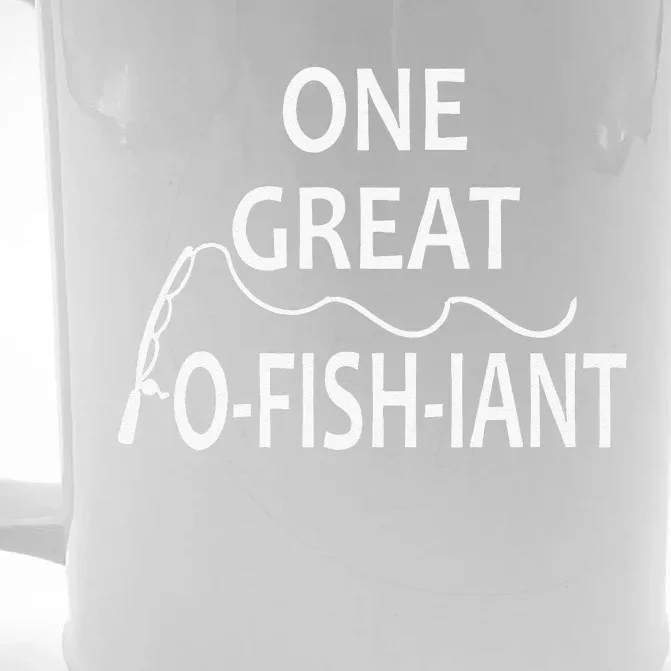 One Great OFishiant Fishing Wedding Officiant Pastor Gift Front & Back Beer Stein