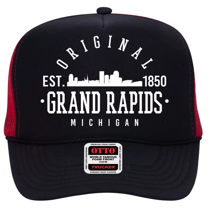 Original Grand Rapids Michigan High Crown Mesh Trucker Hat