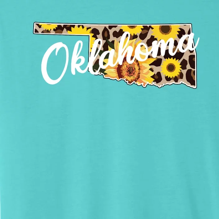 Oklahoma Girl Sunflower Leopard Rustic Black State Pride ChromaSoft Performance T-Shirt