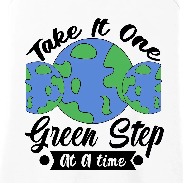 One Green Step At A Time Ladies Essential Tank