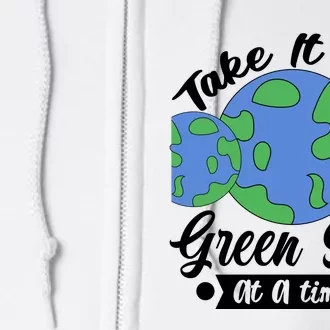 One Green Step At A Time Full Zip Hoodie