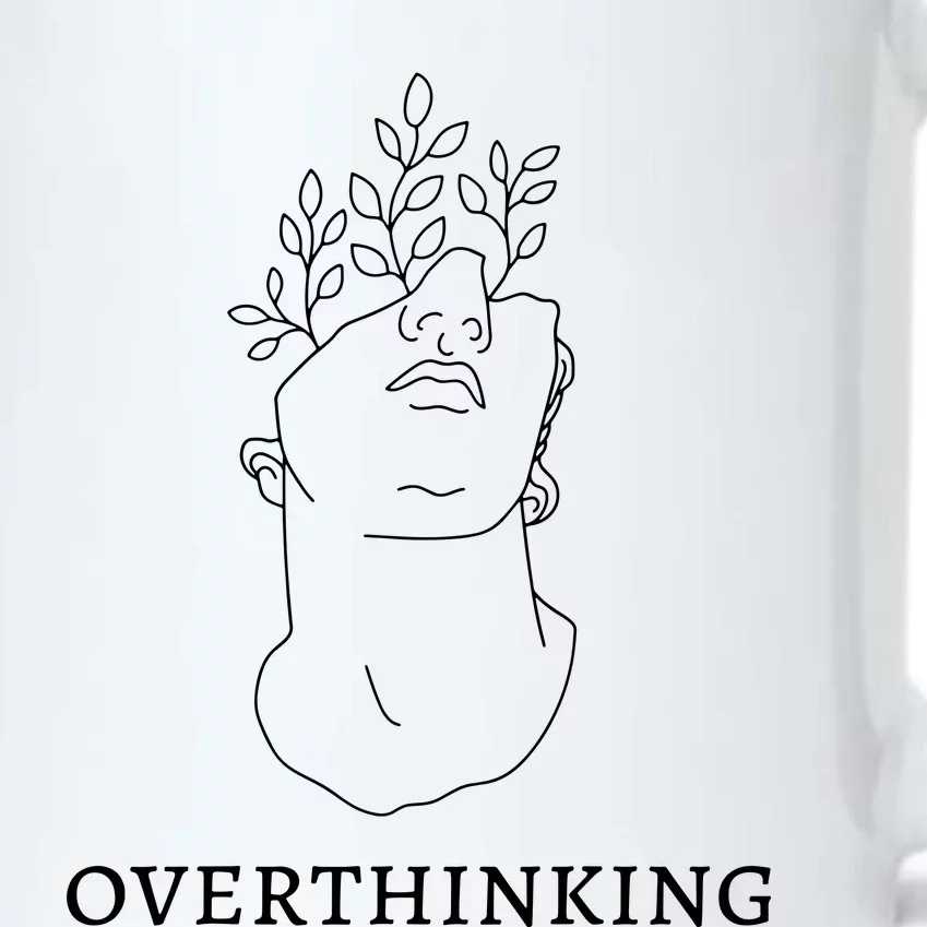 Overthinking Greek Statue Dark Academia Black Color Changing Mug