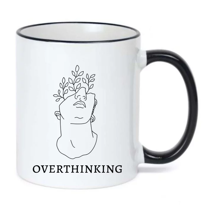 Overthinking Greek Statue Dark Academia Black Color Changing Mug