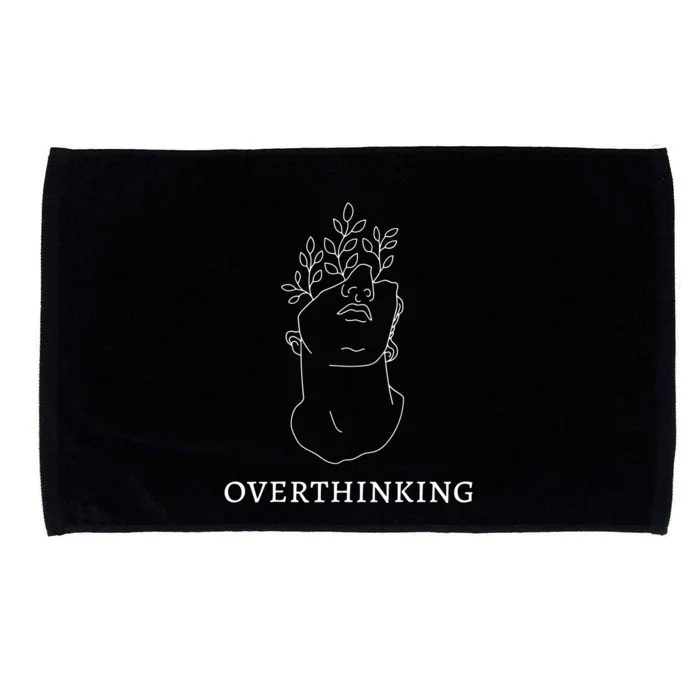 Overthinking Greek Statue Dark Academia Microfiber Hand Towel