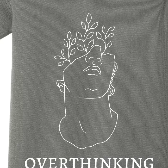 Overthinking Greek Statue Dark Academia Baby Bodysuit