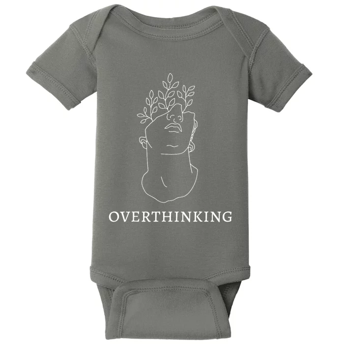 Overthinking Greek Statue Dark Academia Baby Bodysuit