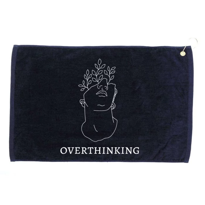 Overthinking Greek Statue Dark Academia Grommeted Golf Towel