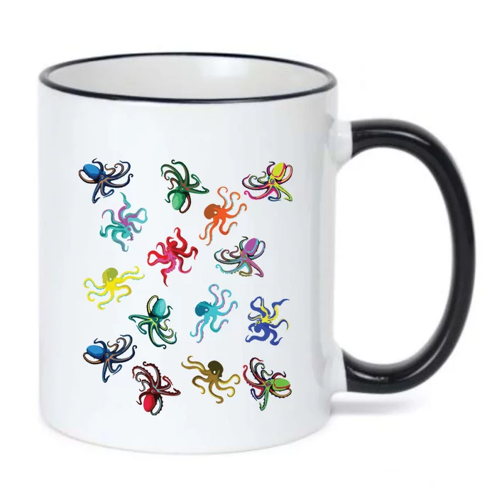 Octopus Gift Tee Octopus Tee Black Color Changing Mug