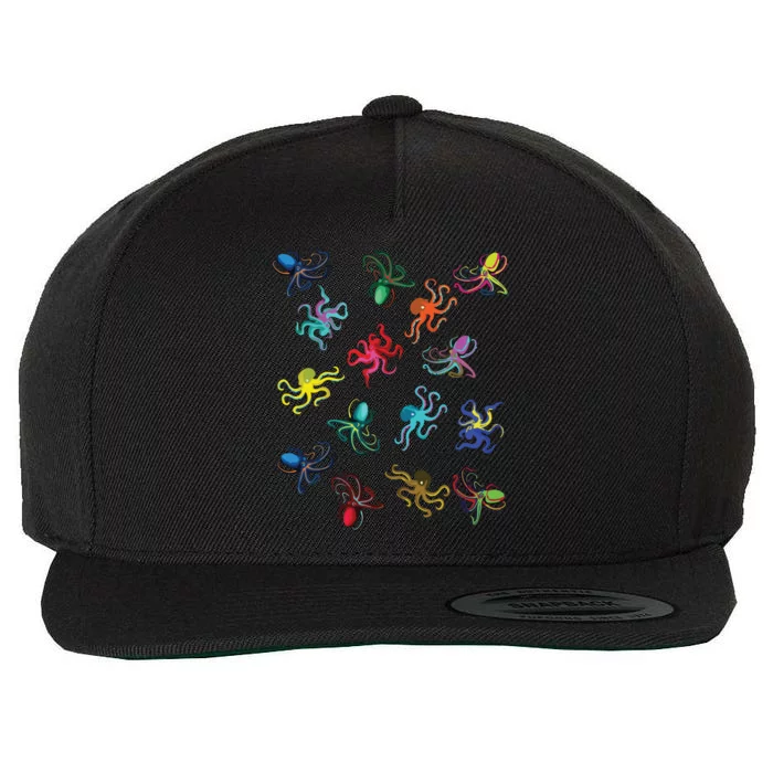 Octopus Gift Tee Octopus Tee Wool Snapback Cap