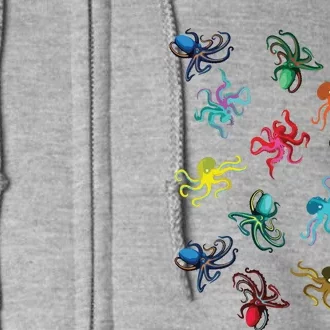 Octopus Gift Tee Octopus Tee Full Zip Hoodie