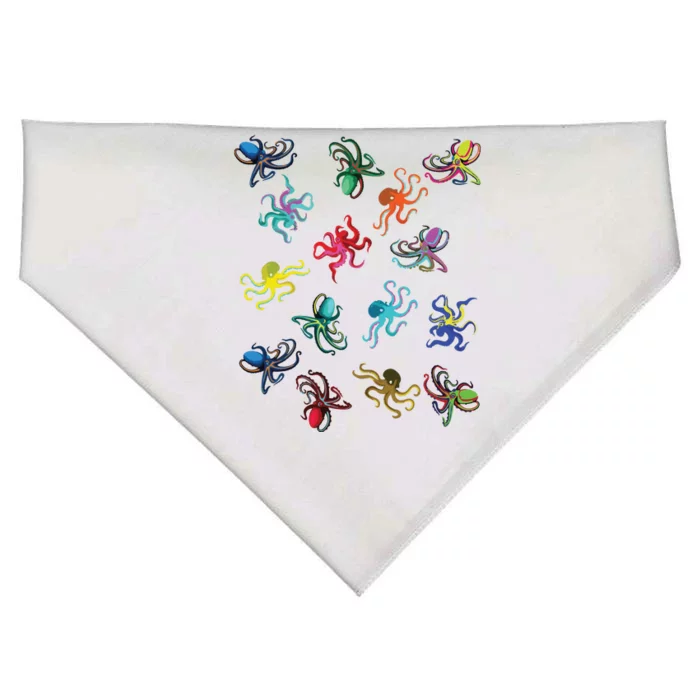 Octopus Gift Tee Octopus Tee USA-Made Doggie Bandana