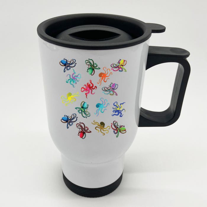 Octopus Gift Tee Octopus Tee Front & Back Stainless Steel Travel Mug