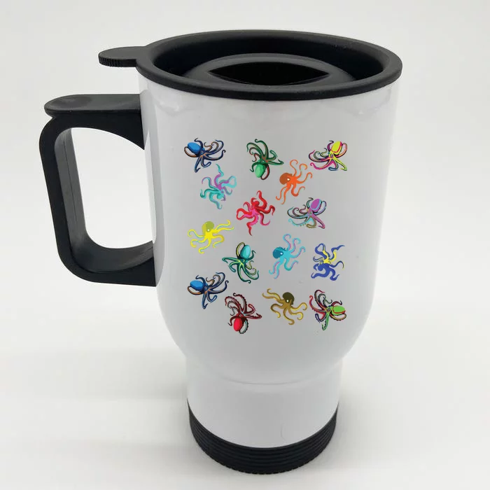 Octopus Gift Tee Octopus Tee Front & Back Stainless Steel Travel Mug