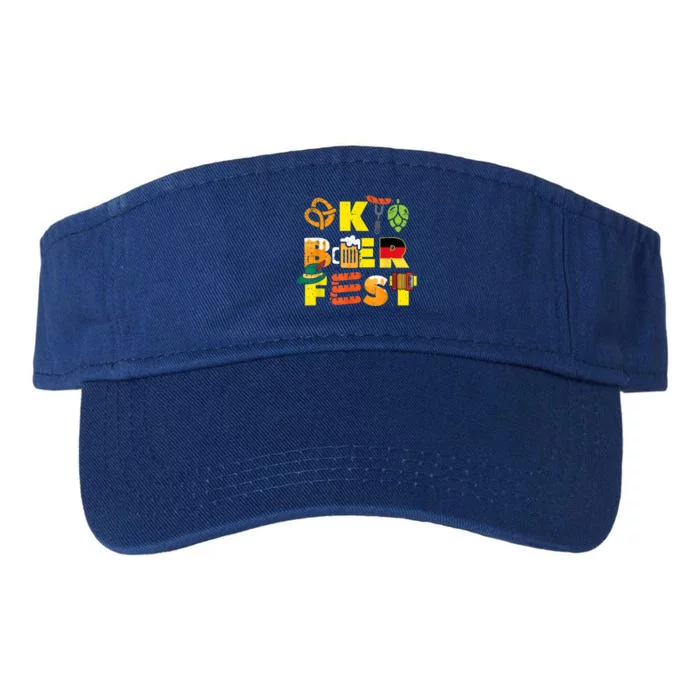 Oktoberfest German Things Cute Bavarian Festival Valucap Bio-Washed Visor