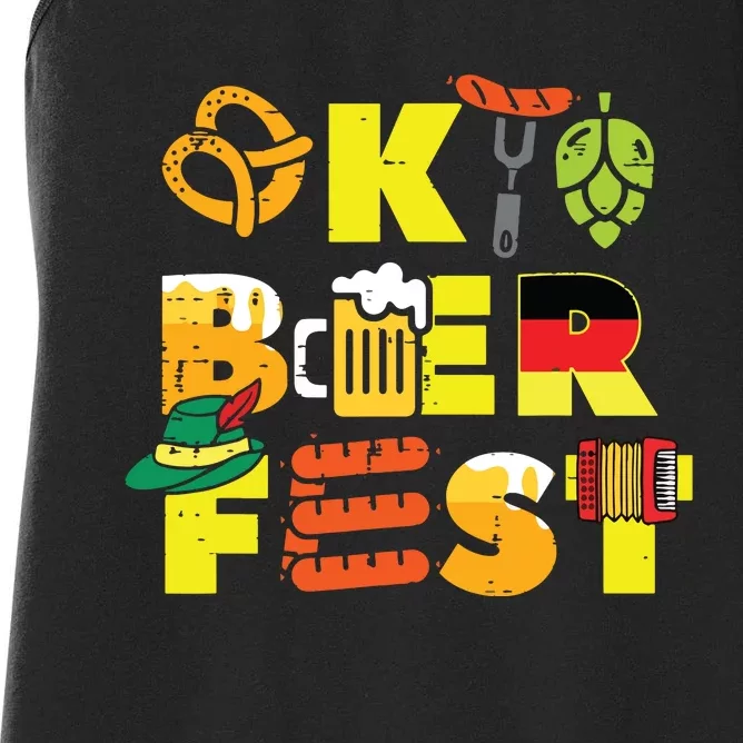 Oktoberfest German Things Cute Bavarian Festival Women's Racerback Tank