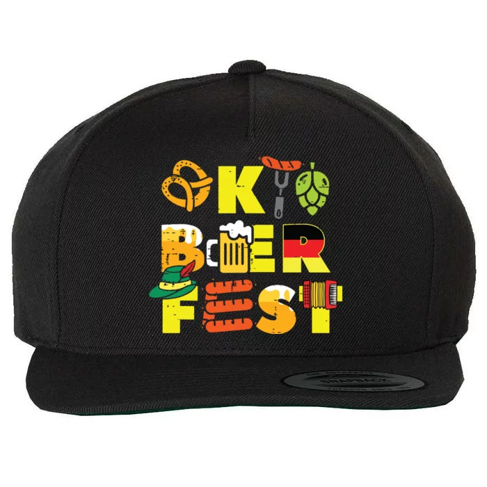 Oktoberfest German Things Cute Bavarian Festival Wool Snapback Cap