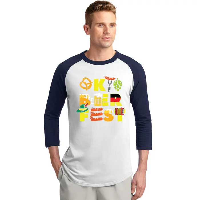 Oktoberfest German Things Cute Bavarian Festival Baseball Sleeve Shirt