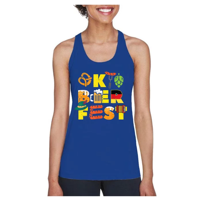 Oktoberfest German Things Cute Bavarian Festival Women's Racerback Tank