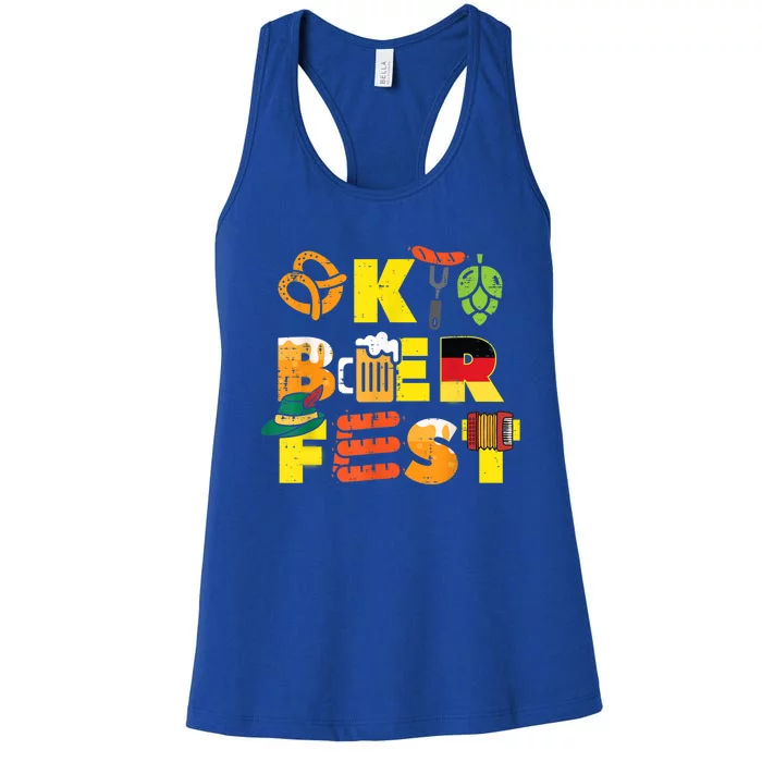 Oktoberfest German Things Cute Bavarian Festival Women's Racerback Tank