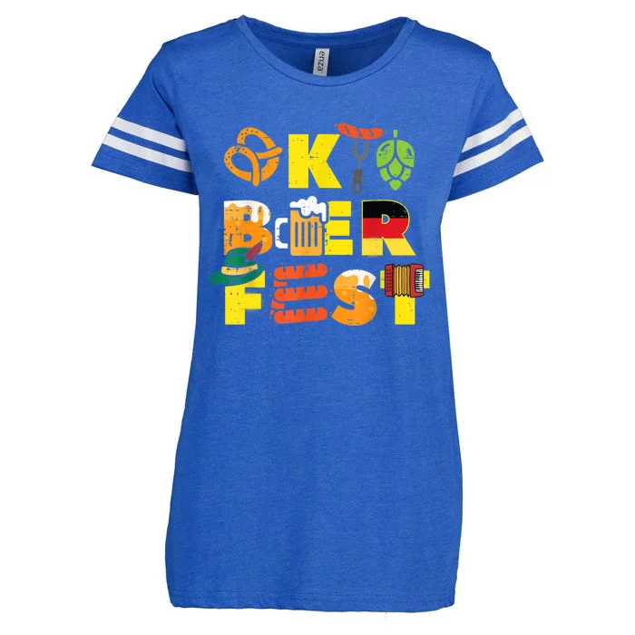 Oktoberfest German Things Cute Bavarian Festival Enza Ladies Jersey Football T-Shirt