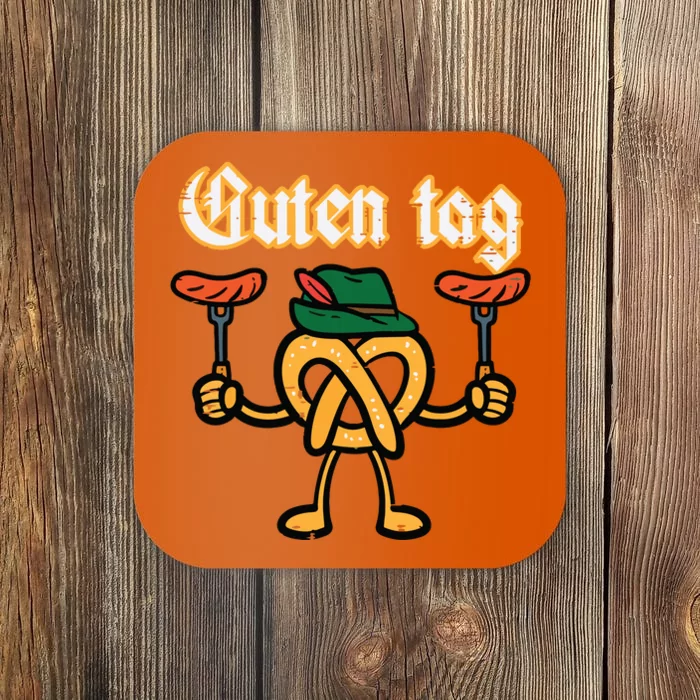 Oktoberfest Guten Tag Pretzel German Costume Coaster