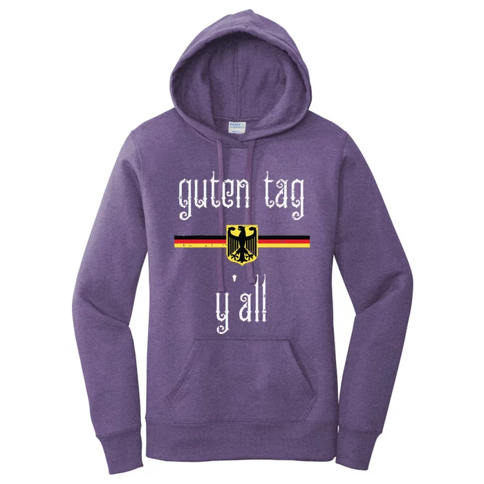 Oktoberfest Guten Tag Yall German Flag Eagle Women's Pullover Hoodie