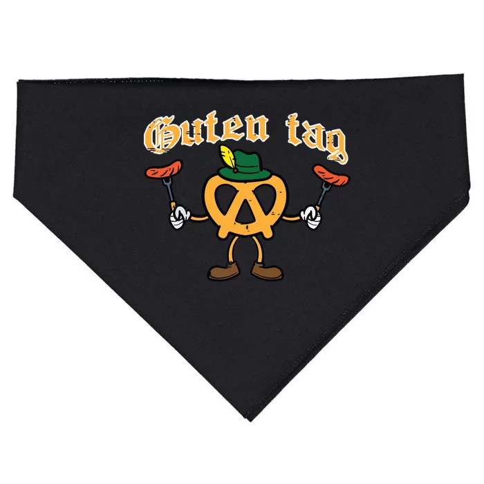 Oktoberfest Guten Tag Pretzel Sausages German USA-Made Doggie Bandana