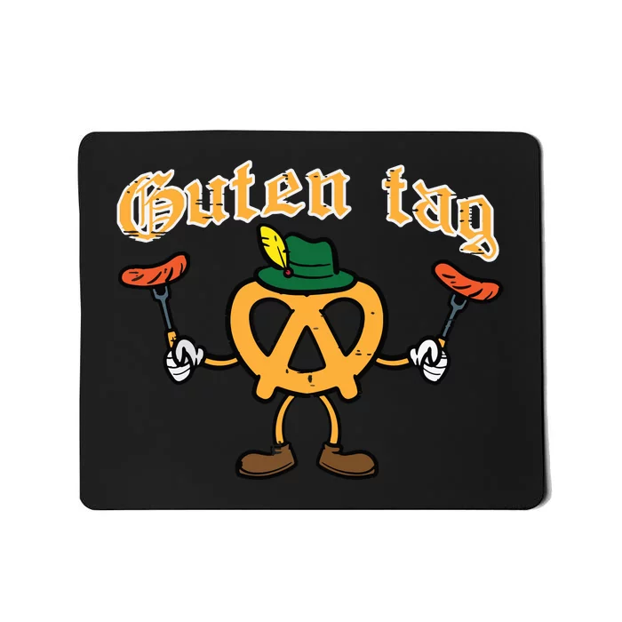 Oktoberfest Guten Tag Pretzel Sausages German Mousepad