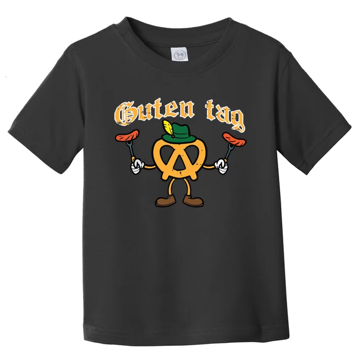 Oktoberfest Guten Tag Pretzel Sausages German Toddler T-Shirt