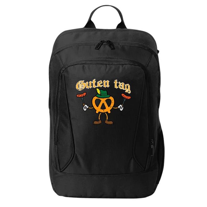 Oktoberfest Guten Tag Pretzel Sausages German City Backpack